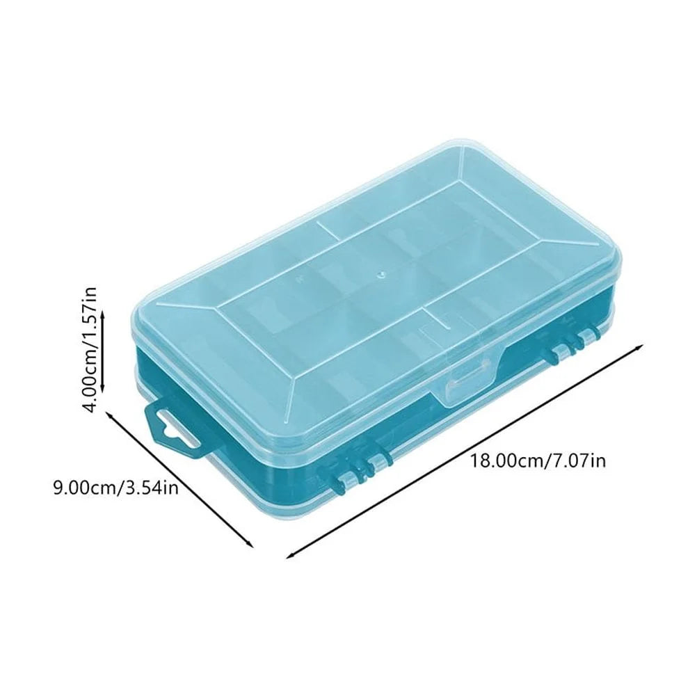 Plastic Small Parts Storage Box with Lid, 2 Pack X2076