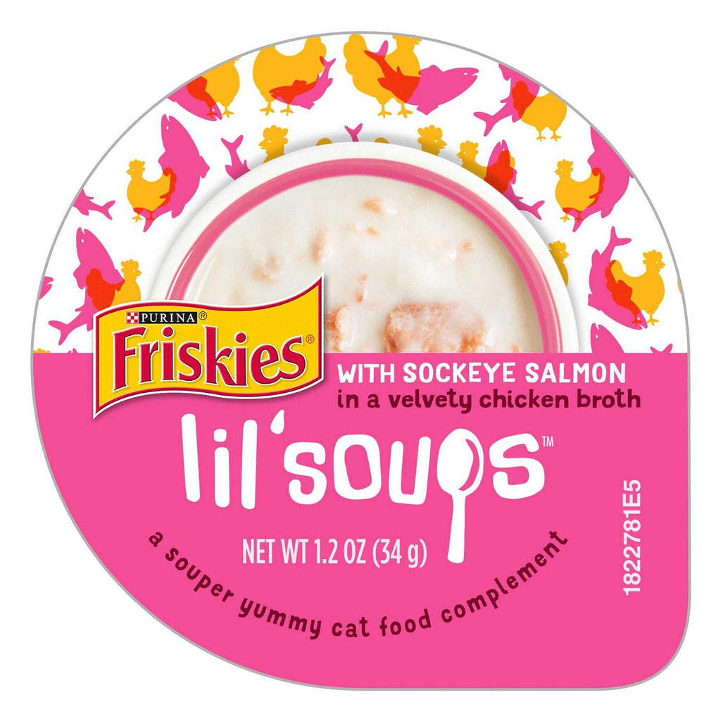 Lickable Cat Food Topper with Salmon and Chicken Broth A89523