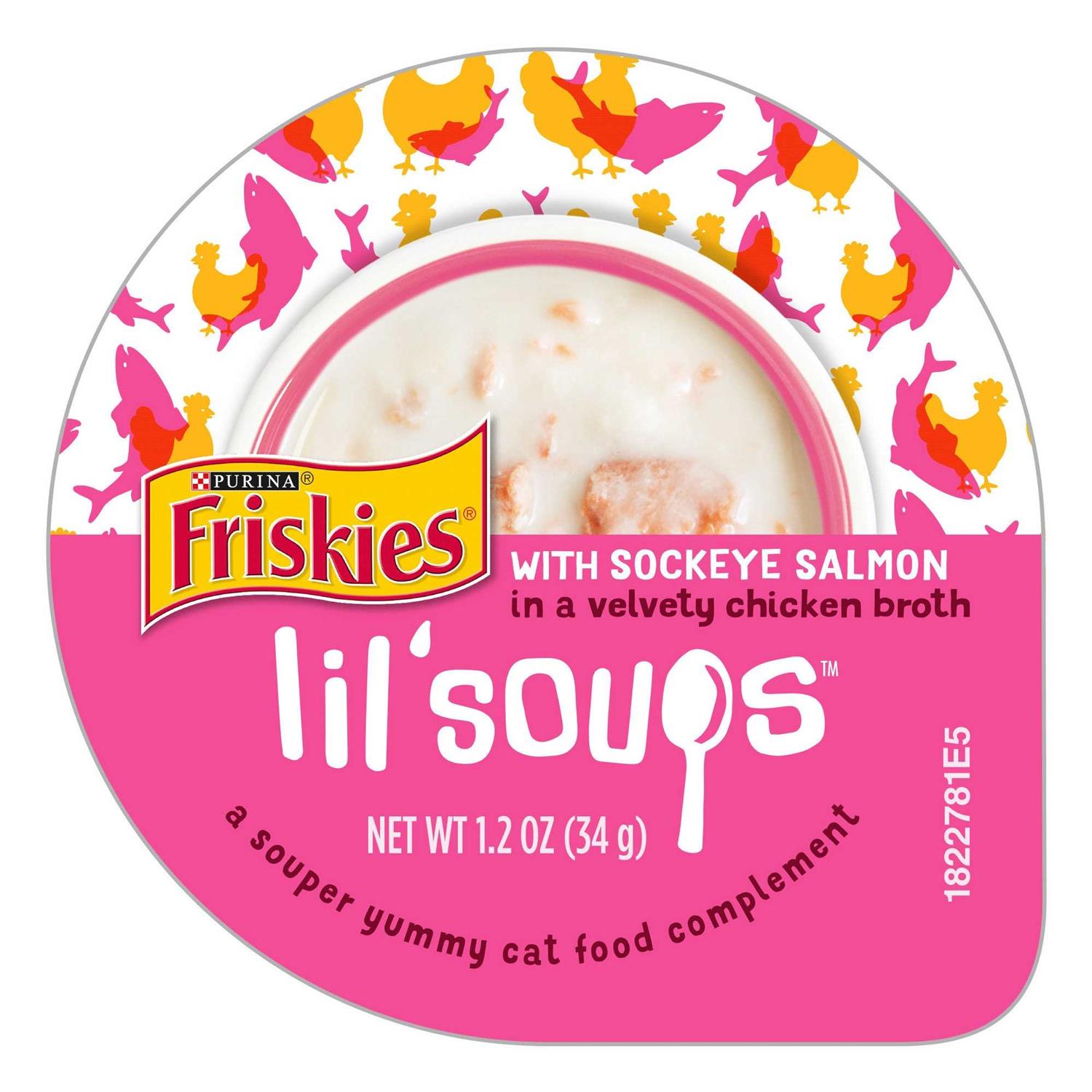 Lickable Cat Food Topper with Salmon and Chicken Broth A89523