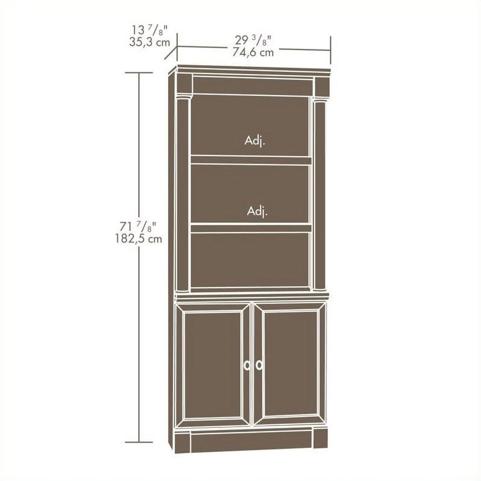 3 Shelf Wood Bookcase with Doors, Cherry U214467