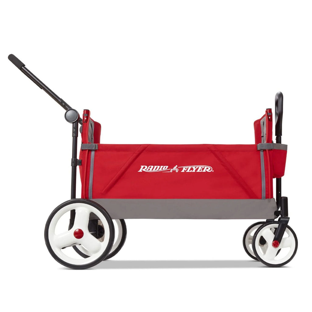 Convertible Stroll N Wagon with Pull & Push Handle, Red/Black L38874