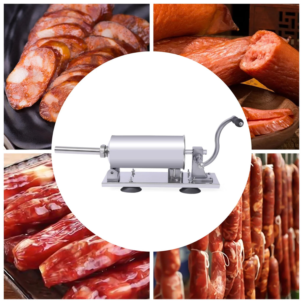 Manual Stainless Steel Horizontal Sausage Stuffer 4L G403