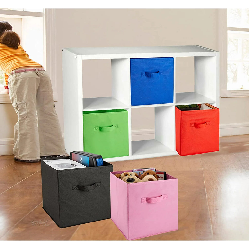 Foldable Laundry Storage Bins 6-Pack Collapsible Cube Organizers S910