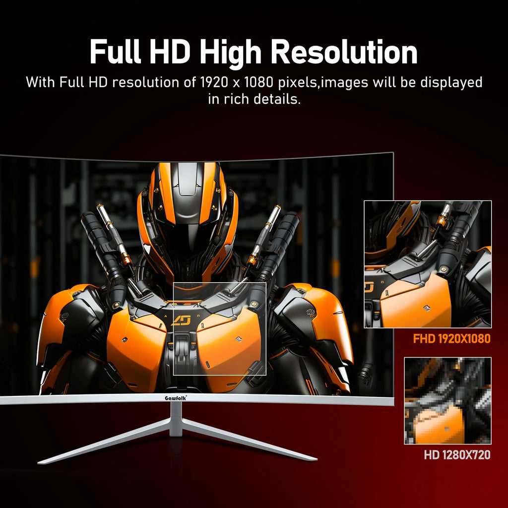 27 Inch Curved Monitor 100Hz FHD 1080P 1800R Frameless Built-in Speakers N942860