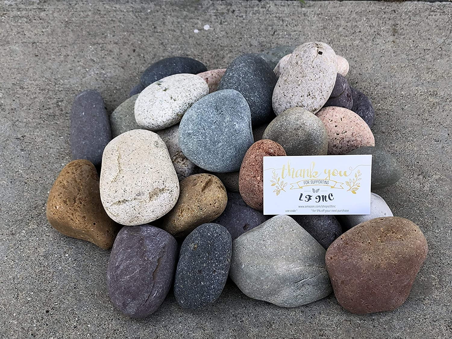 Large Mixed Mexican Stone Beach Pebbles 3-5 inches for Garden Landscape P18432