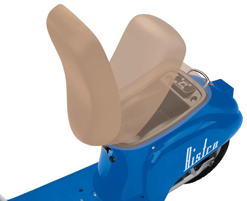 Miniature Euro 24V Electric Retro Scooters, Blue & Red Z77858