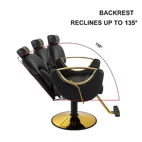 Pink Hydraulic Reclining Barber Salon Chair P872