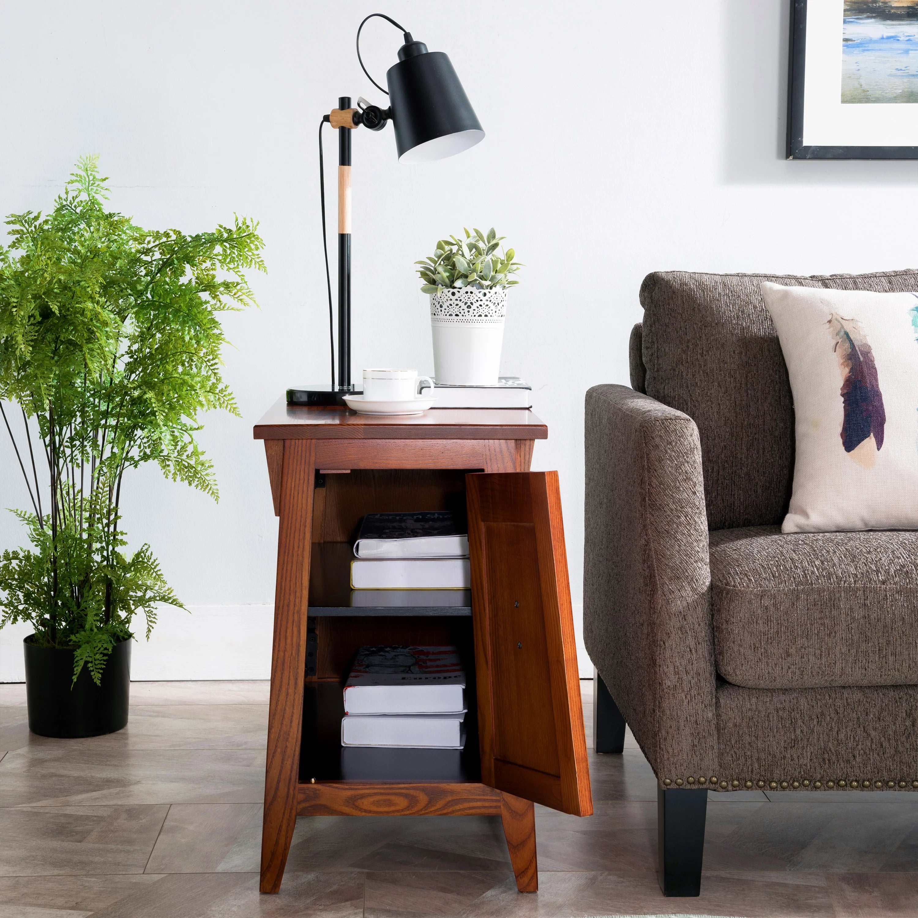 Solid Wood Mission End Table for Living Room and Bedroom Q2446