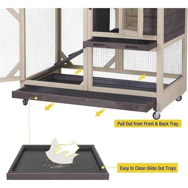 Large Indoor Rabbit Hutch with Pull out Tray I316