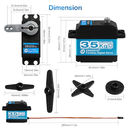 Waterproof Metal Gear Digital Servo 25T for RC Robot DIY F455605