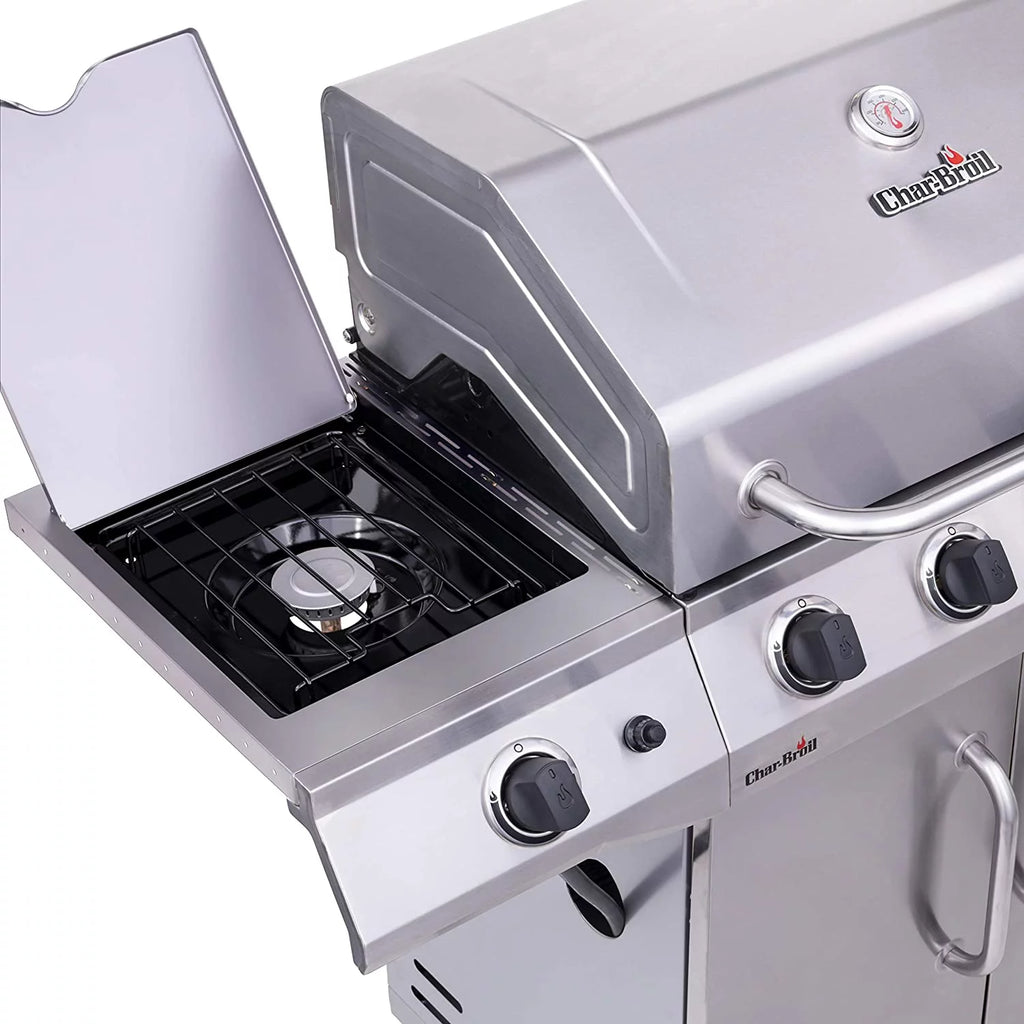 4-Burner Propane Gas Grill with Side Burner and Cabinet U96398