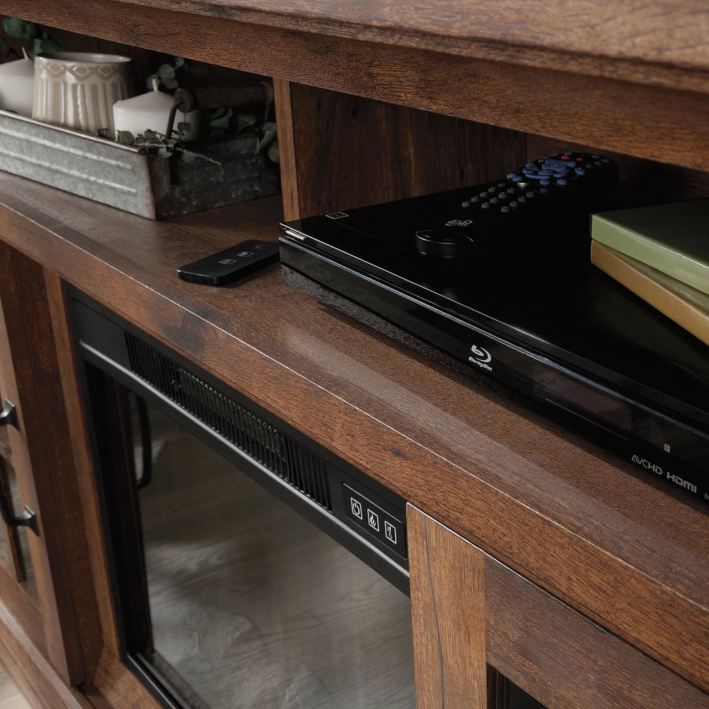 Rustic Fireplace TV Stand for TVs up to 50", Vintage Oak Finish H9192