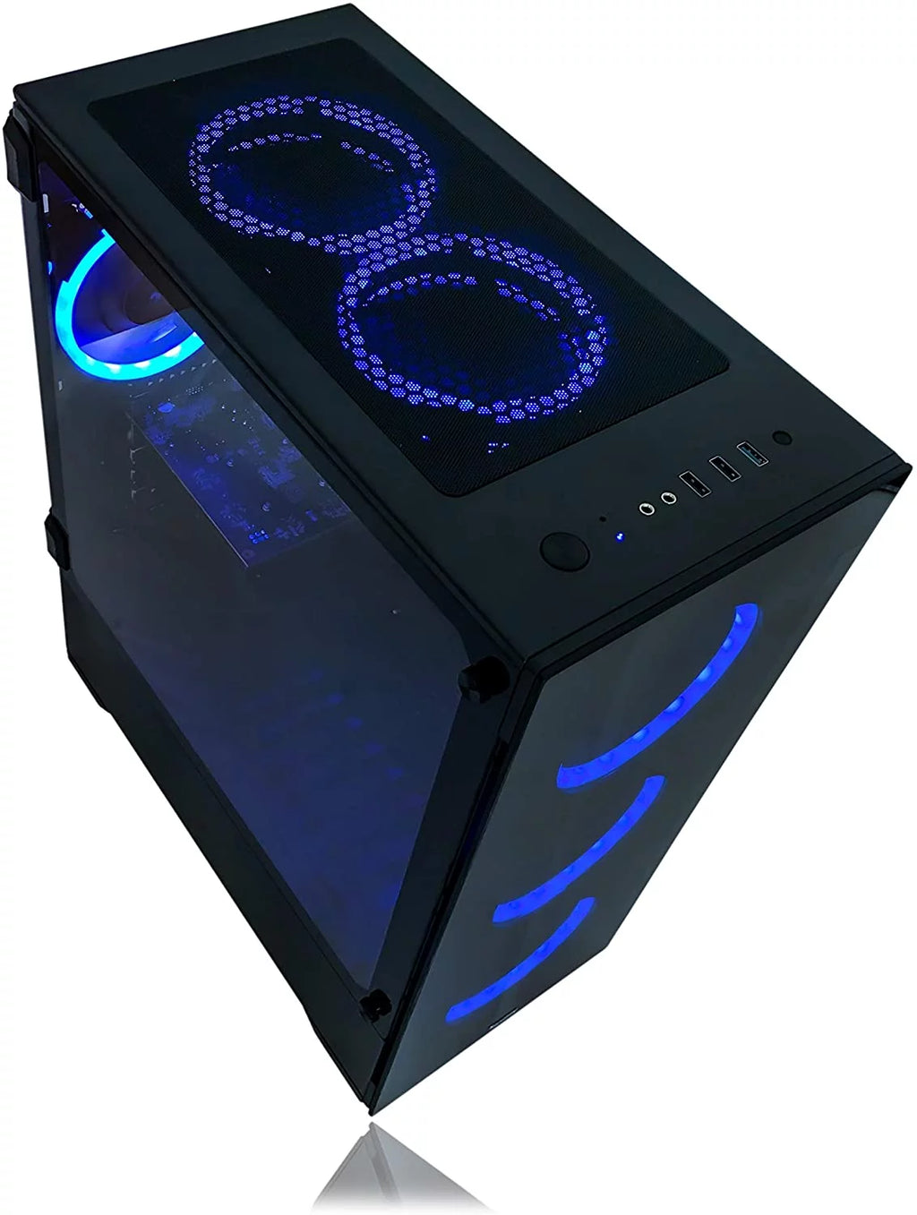 Gaming PC Desktop Computer Intel 3.70GHz 16GB RAM 512GB SSD WiFi RX 580 8GB Windows 11 RGB T124