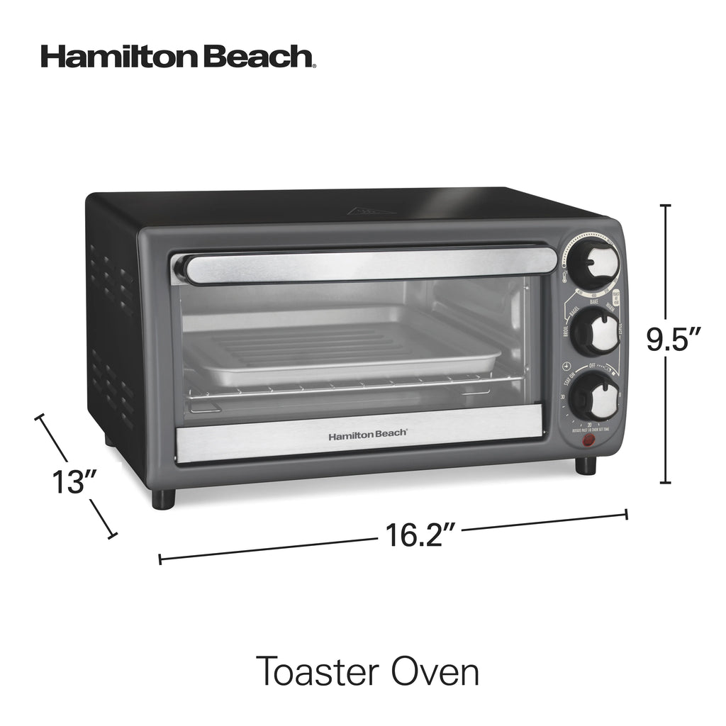 Toaster Oven, Black with Gray Accents I3994