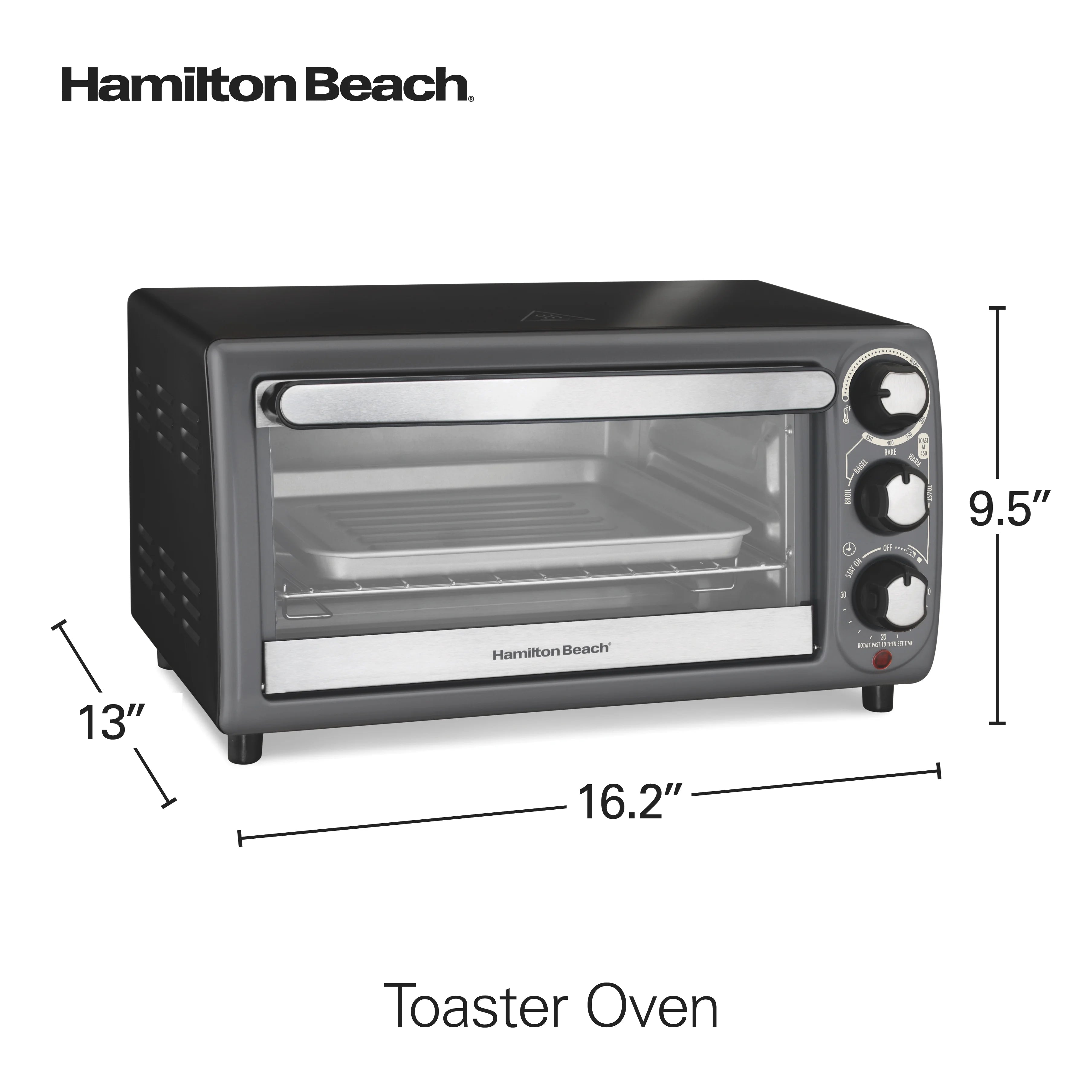 Toaster Oven, Black with Gray Accents I3994