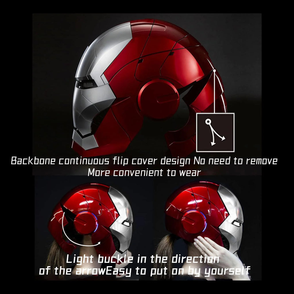 Iron Man Helmet Electronic Wearable Mask with LED Eyes Q3404