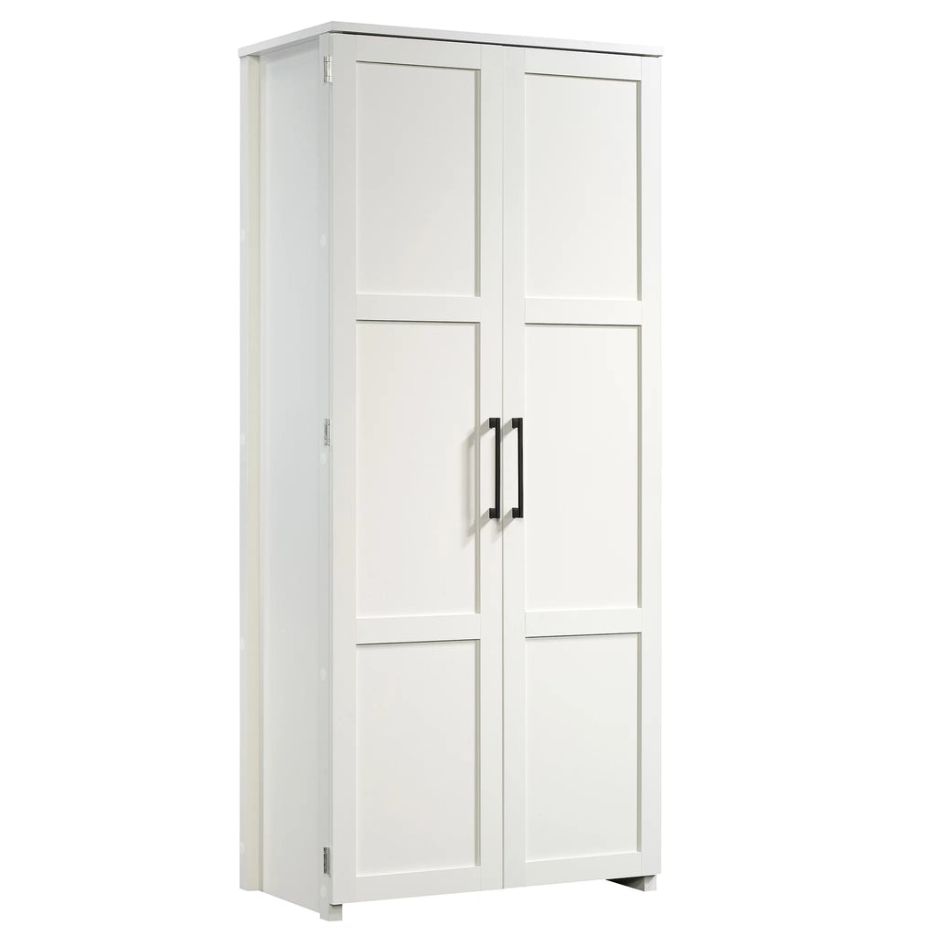 Wood Storage Cabinet, White Finish B3192