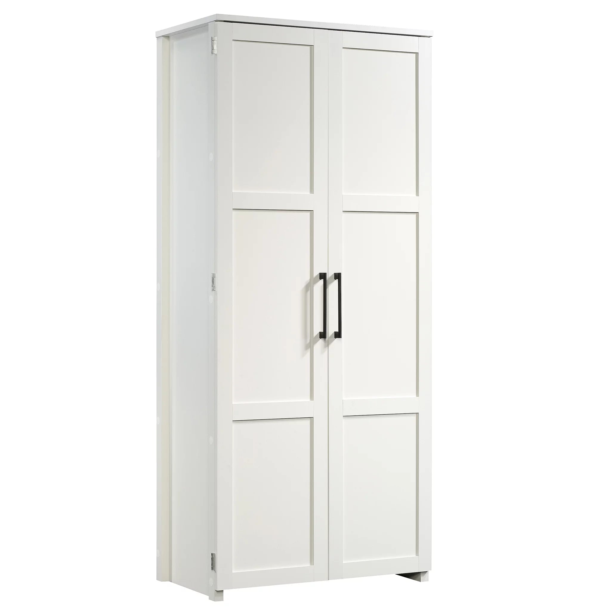 Wood Storage Cabinet, White Finish B3192