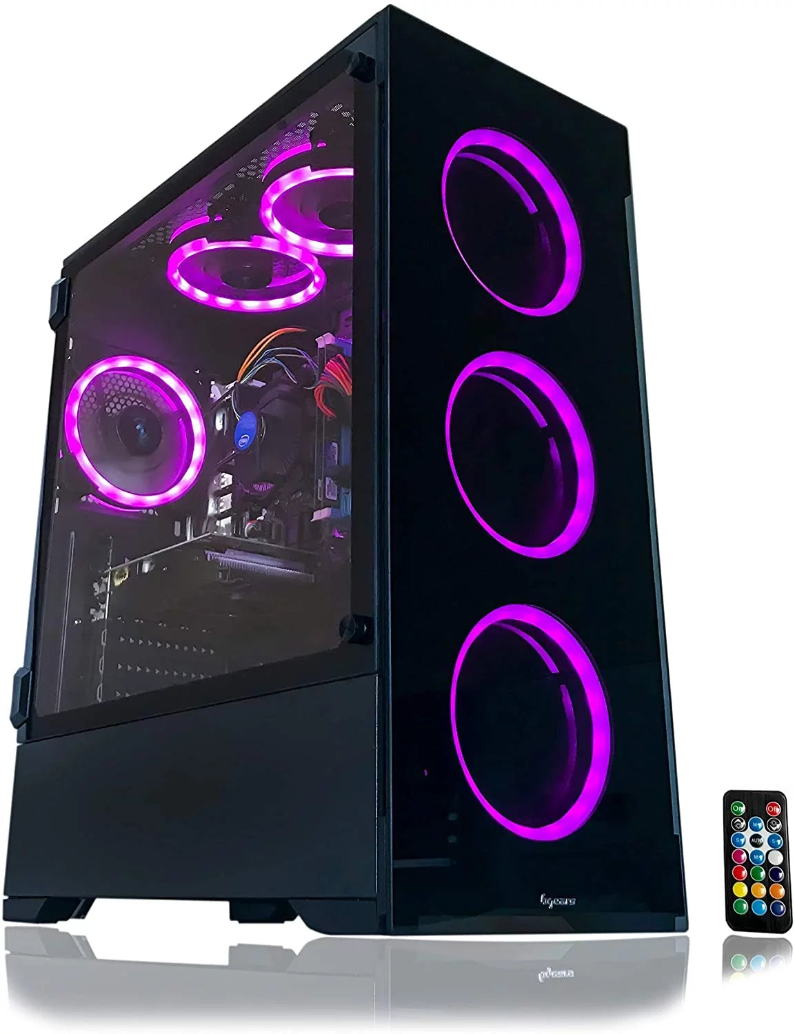 Gaming PC Desktop Computer Intel 3.70GHz 16GB RAM 512GB SSD WiFi RX 580 8GB Windows 11 RGB T124