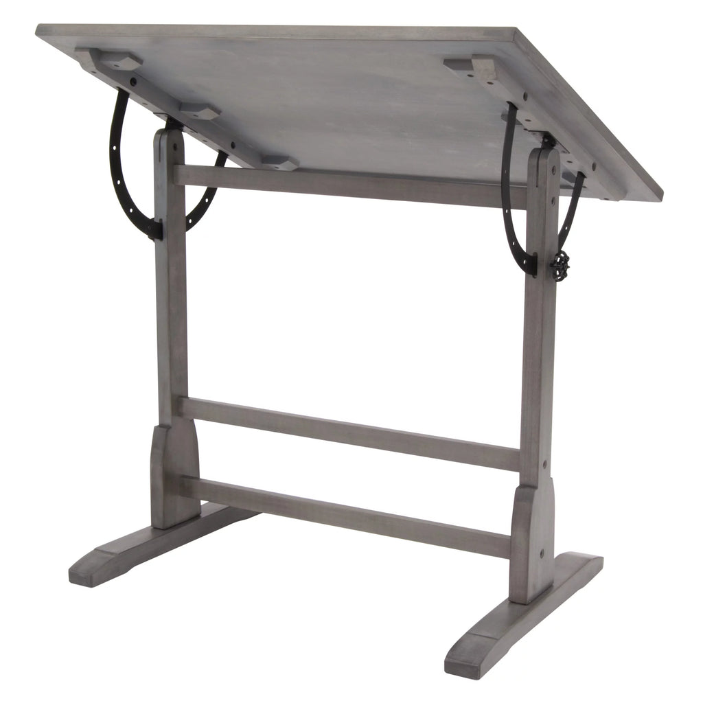 Solid Wood Drawing Table with Angle Adjustable Top Q7005