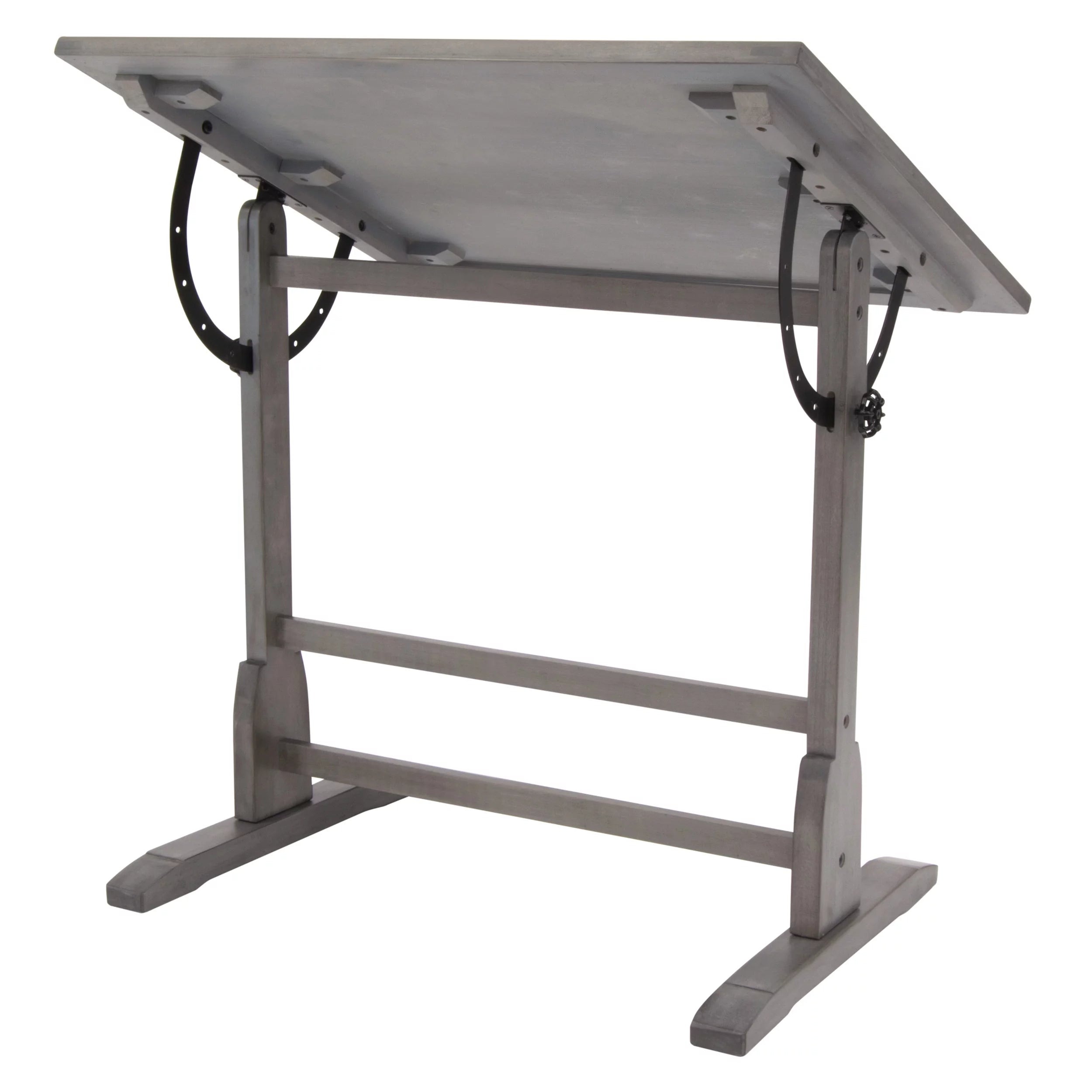 Solid Wood Drawing Table with Angle Adjustable Top Q7005