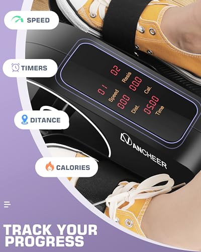 Under Desk Elliptical Machine with Resistance and Speed Modes, Leg Exerciser for Sitting Z110