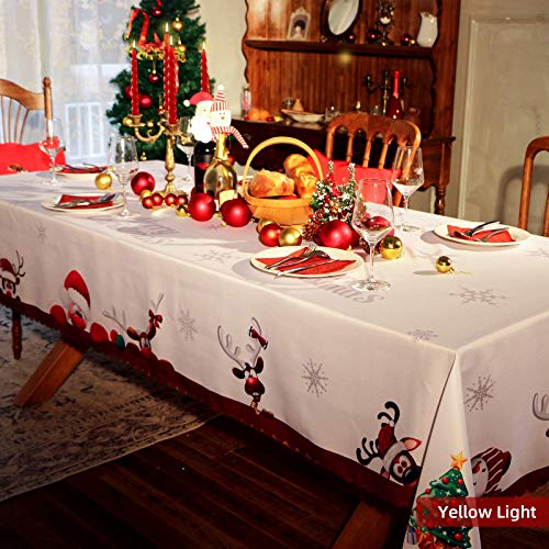 Watercolor Poppy Print Tablecloth 60x102 Inch, Waterproof Table Cover A4882