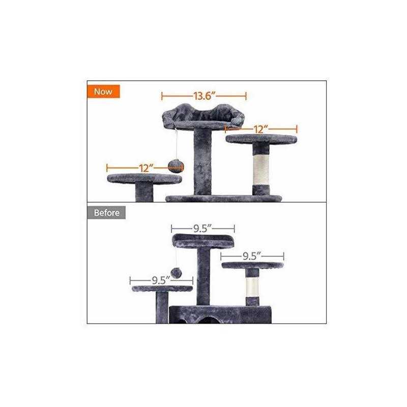 Cat Tree Tower with Scratching Post for Kittens Q604
