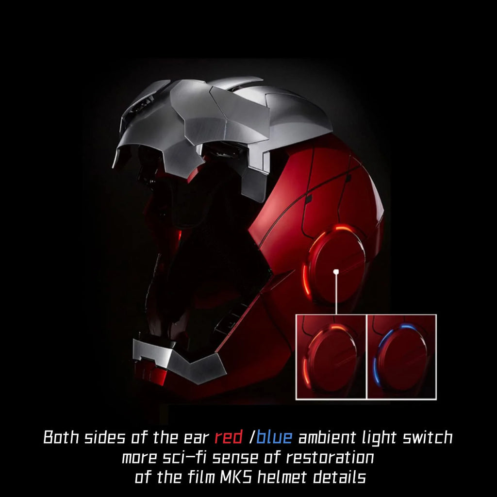 Iron Man Helmet Electronic Wearable Mask with LED Eyes Q3404