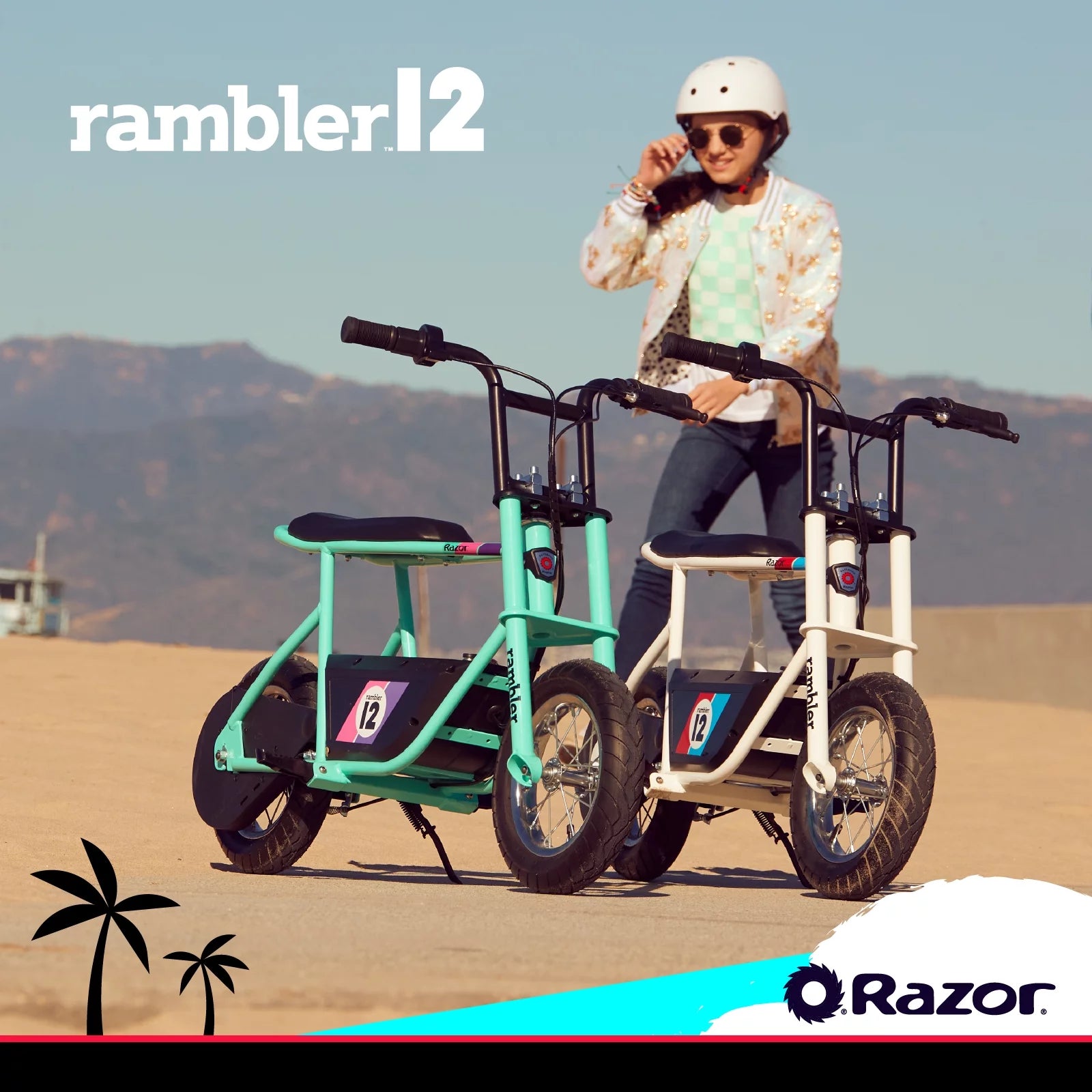 12 Seated Electric Scooter White 14 mph 12 Air-Filled Tires for Teens I13871