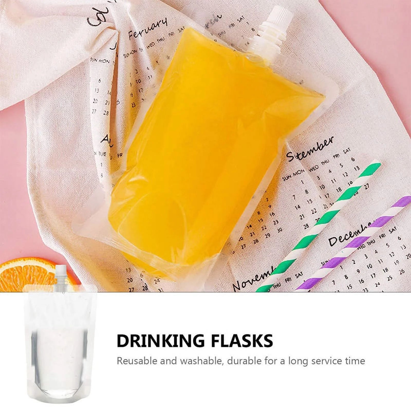 50PCS 100Ml Leak Proof Stand Up Pouch for Beverage Juice Milk Coffee Z3279