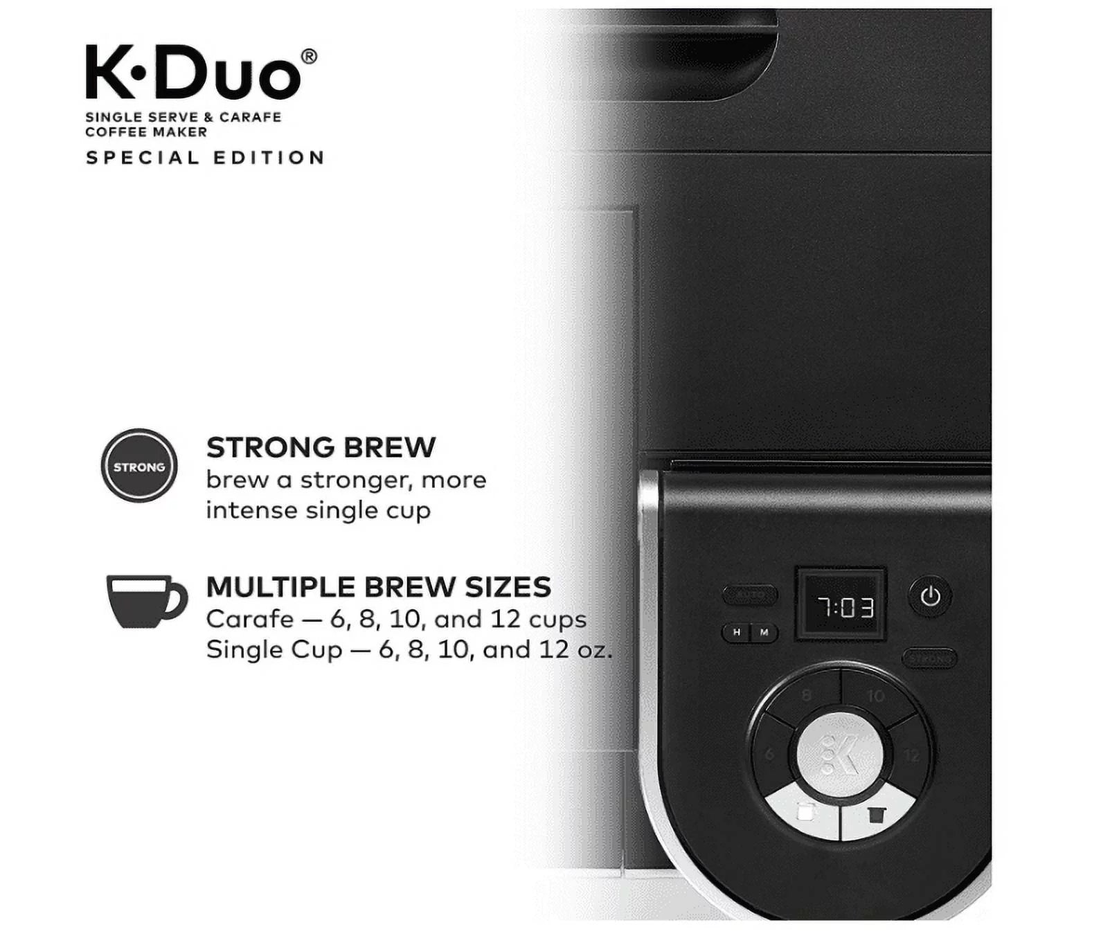 Single Serve and 12-Cup Drip Coffee Maker with K-Cup Pod Compatibility, Silver E8286