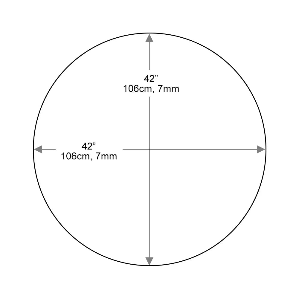 42" Round Glass Table Top - Tempered - 1/4" Thick G297