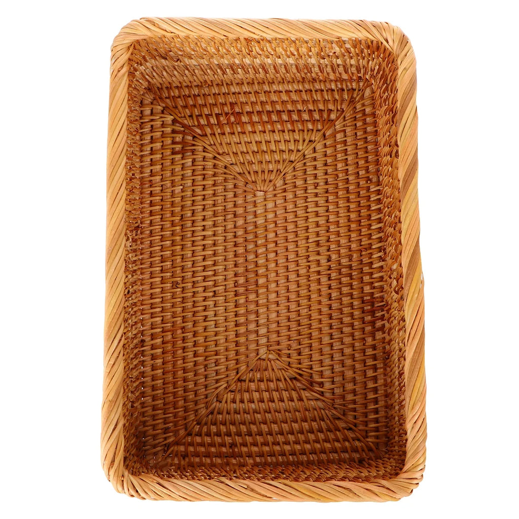 Wicker Basket with Lid Storage Box Y5989