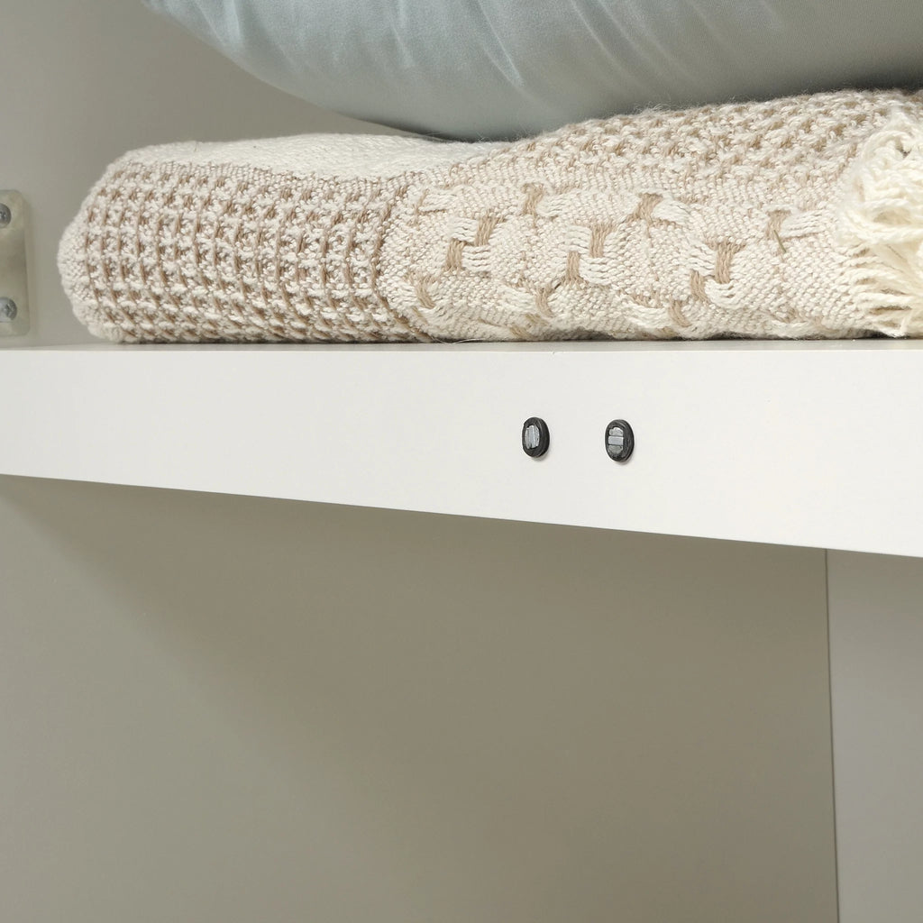 Wood Storage Cabinet, White Finish B3192