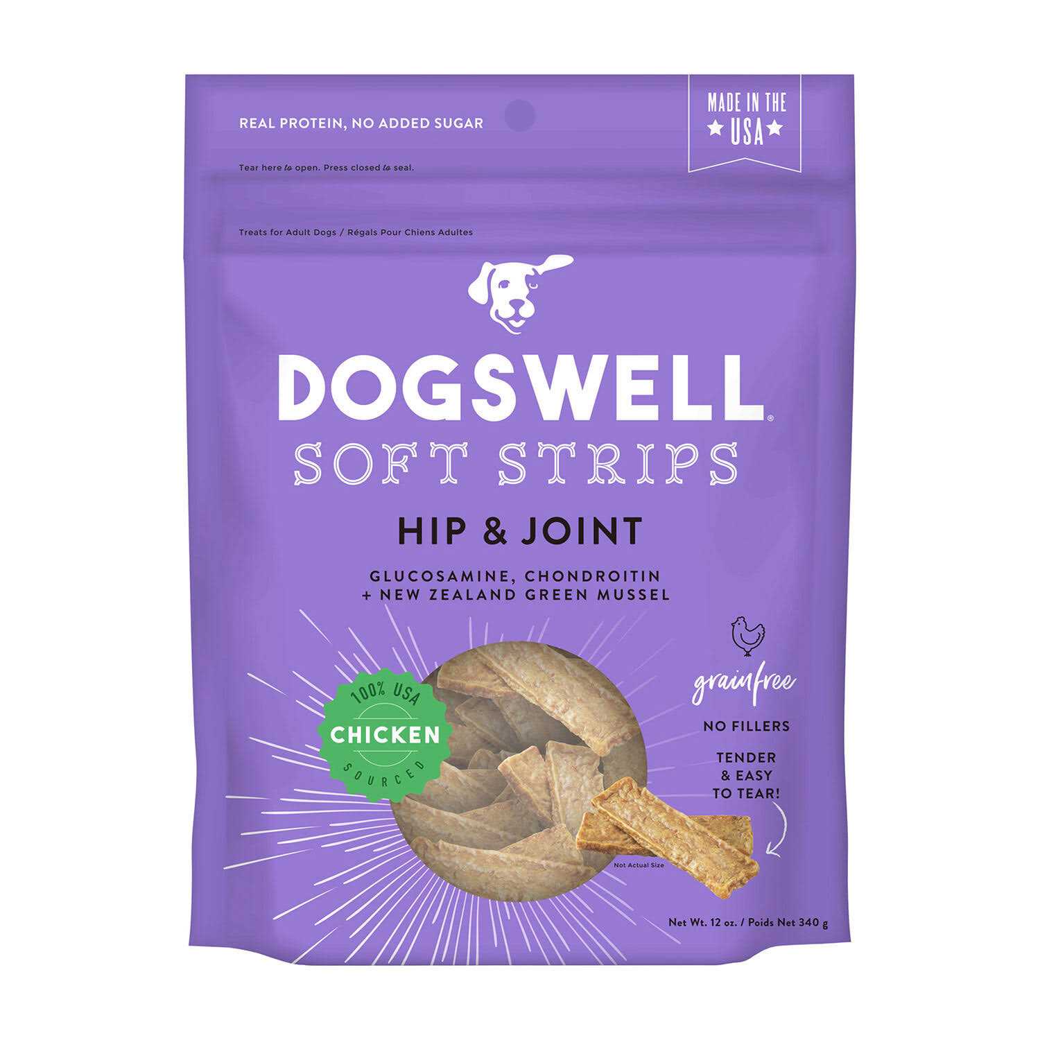 Chicken Soft Strips Dog Treats for Hip & Joint Support T287103