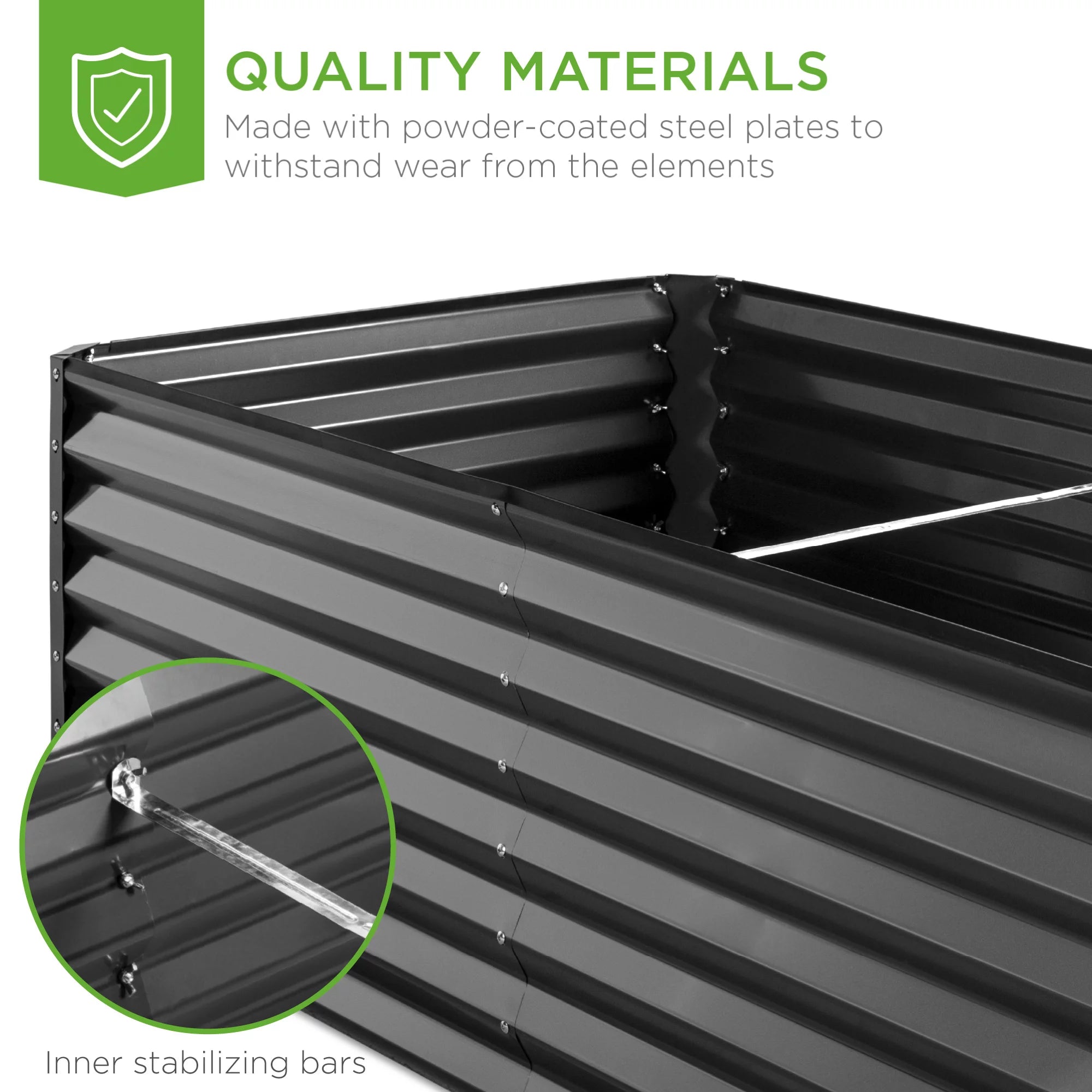 Outdoor Metal Raised Garden Bed for Vegetables, Flowers, Herbs X14270