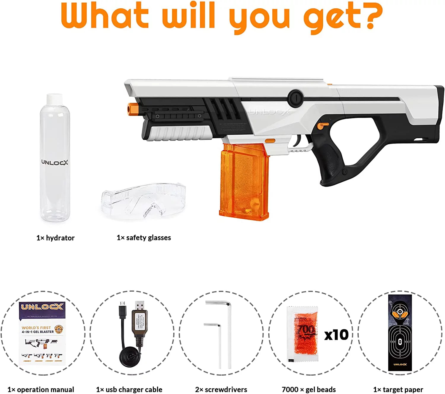 4 in 1 Modular Water Bead Blaster - Electric Detachable Automatic N140399