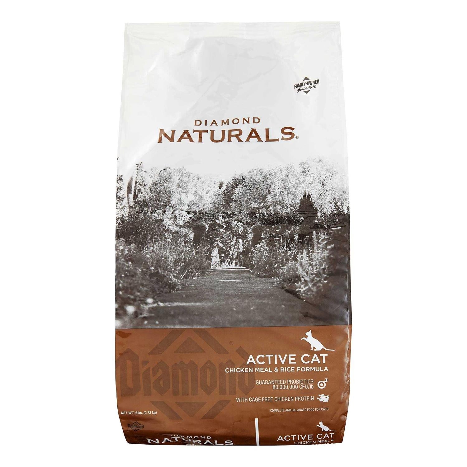 Diamond Naturals Active Chicken Meal &amp; Rice Formula Dry Cat Food - Pet Supplies online store