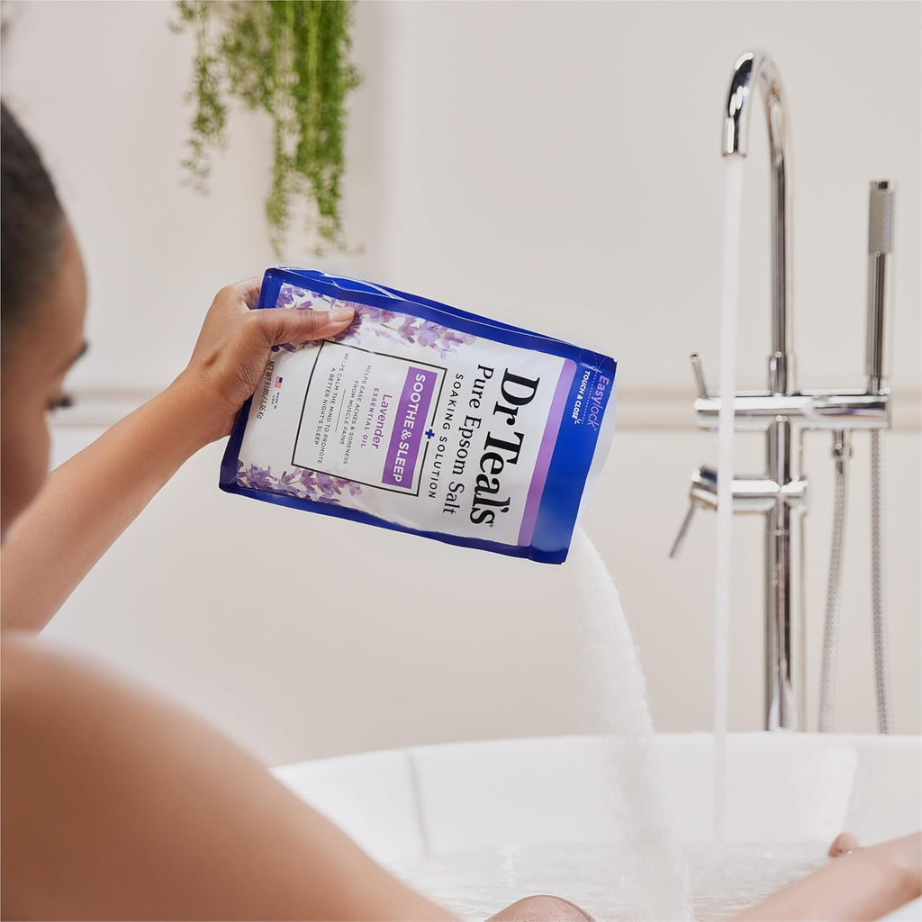 Epsom Salt Soaking Solution and Foaming Bath Combo Pack, Lavender J14544