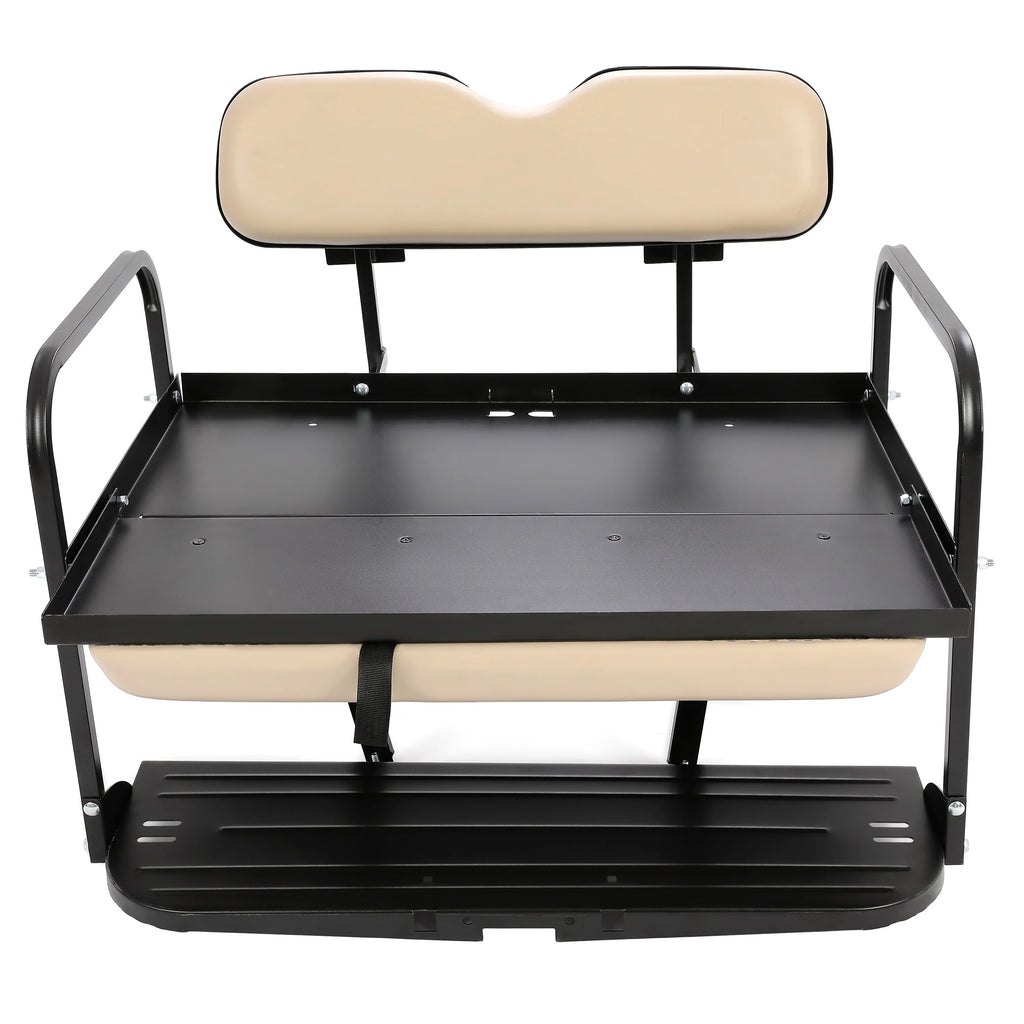 Rear Back Seat Kit for EZGO Marathon Golf Cart Tan Flip Folding Y93656