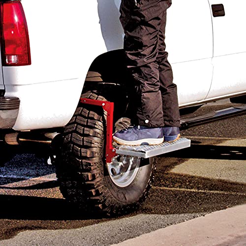 Heavy Duty Tire Step for Truck and SUV, Non-Slip Steel, Fold Flat H443