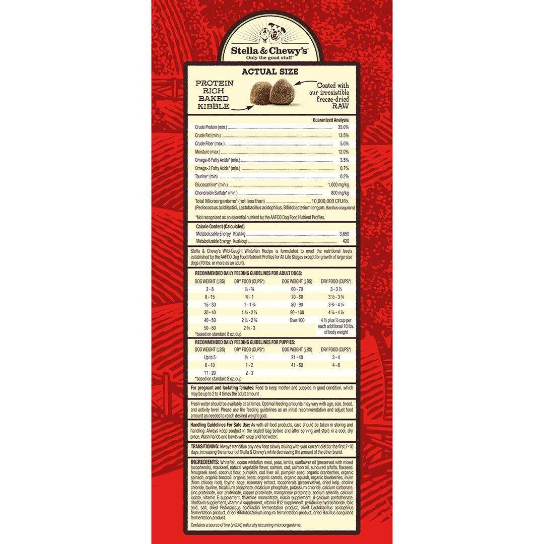 Raw Coated Dog Kibble Wild Caught Whitefish Q2154