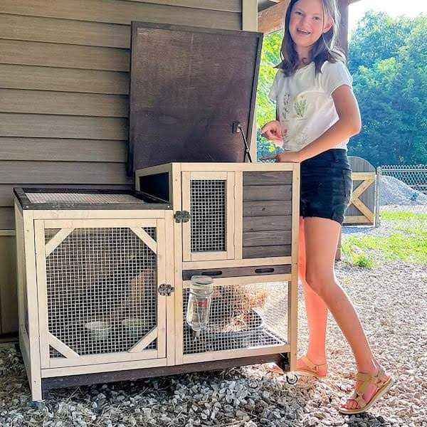 Large Indoor Rabbit Hutch with Pull out Tray I316