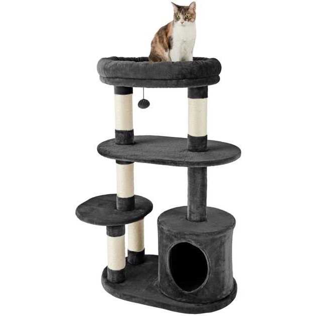 Heavy Duty Faux Fur Cat Tree Condo N369