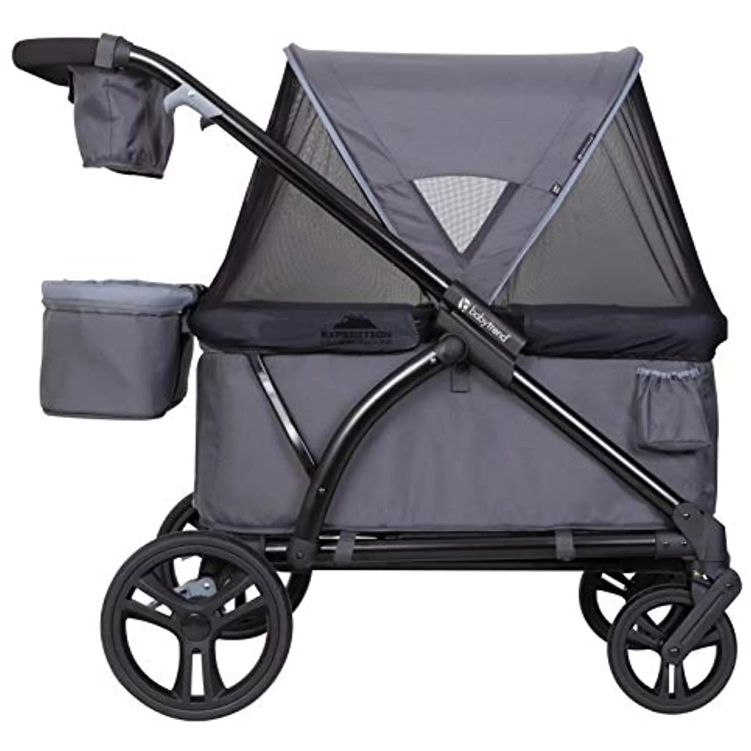 Wagon Stroller, Solid Print Gray P92441