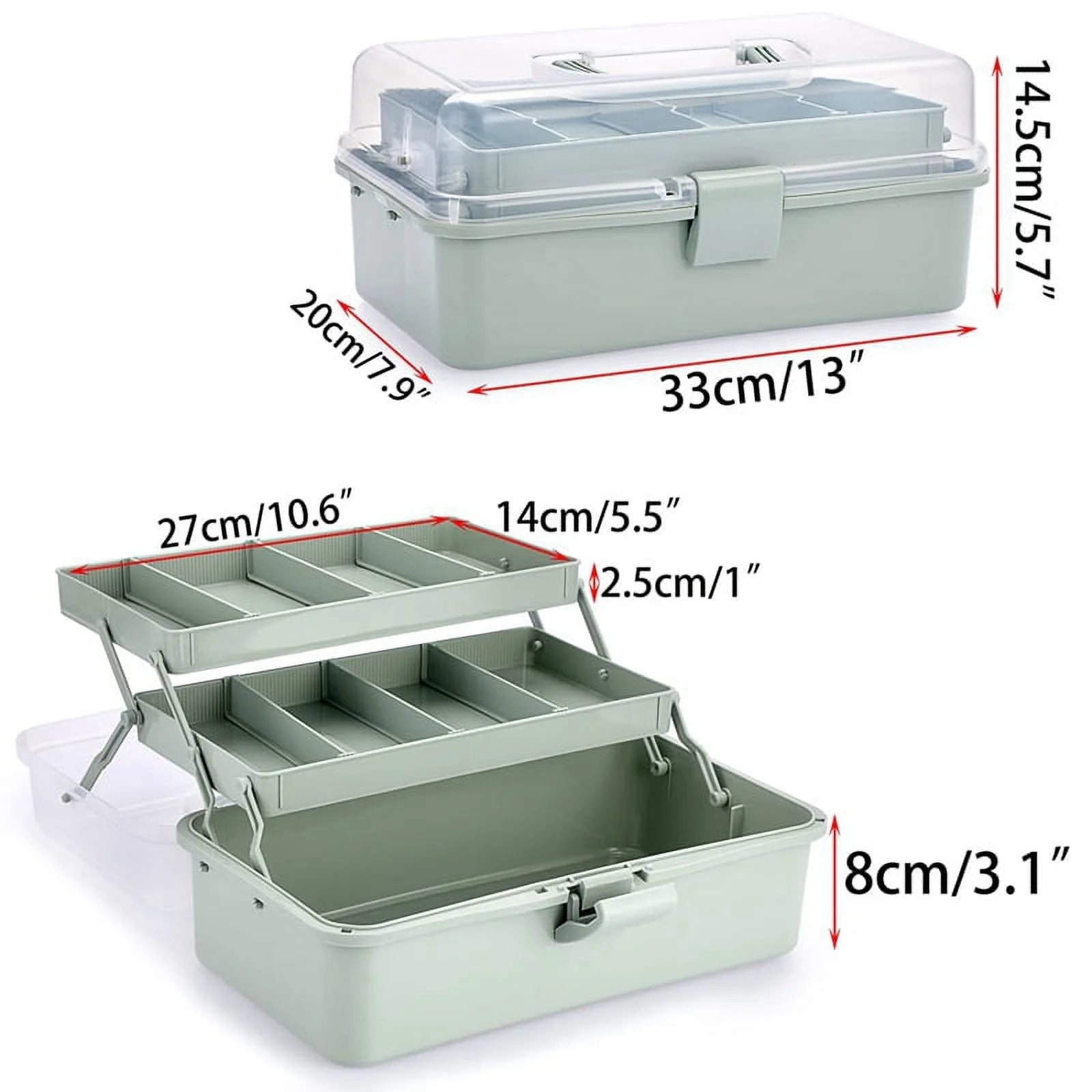Plastic Dividing Storage Box with Adjustable Spacers N725