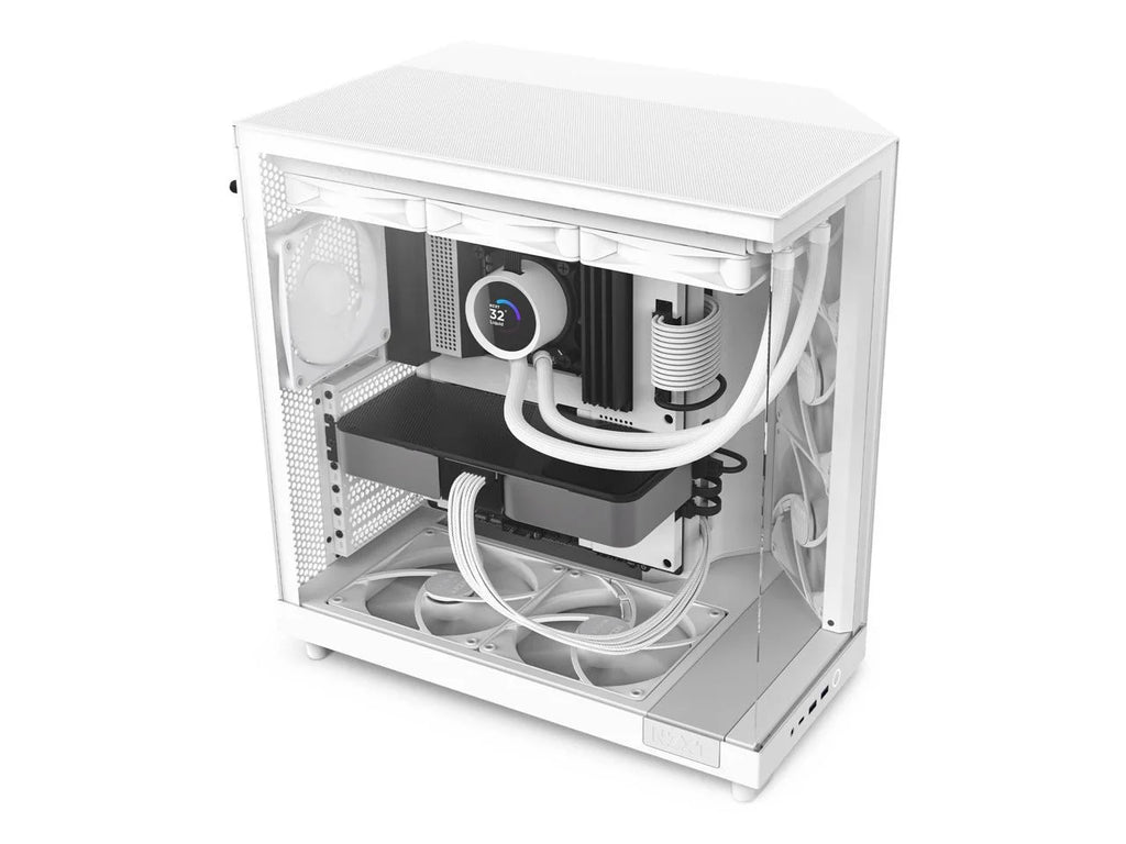 Compact Dual-Chamber Mid-Tower Airflow Case, White E21114