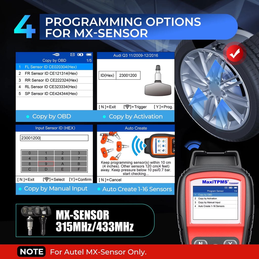TPMS Programming Tool with Relearn and Diagnostic Scan Functions H7528