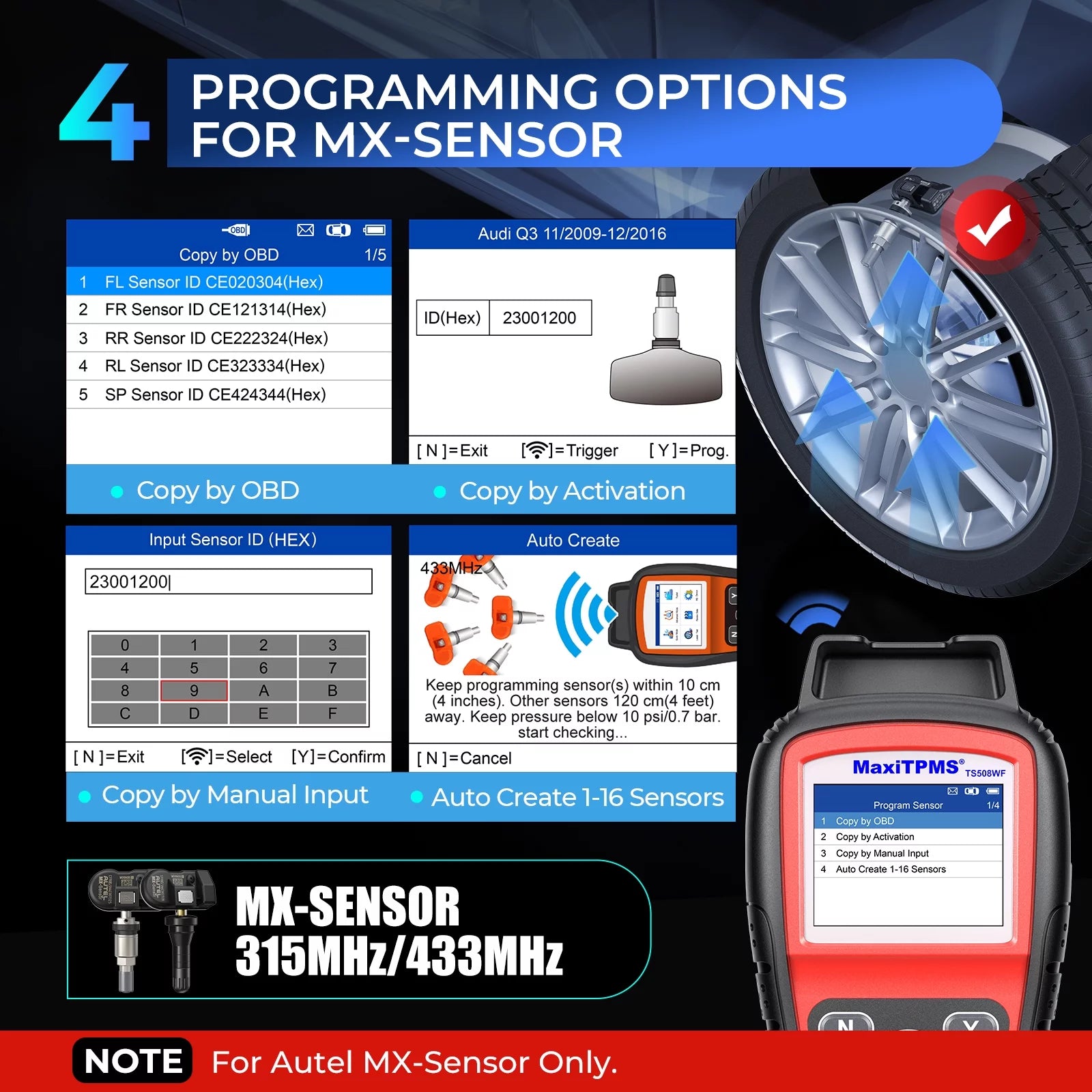 TPMS Programming Tool with Relearn and Diagnostic Scan Functions H7528